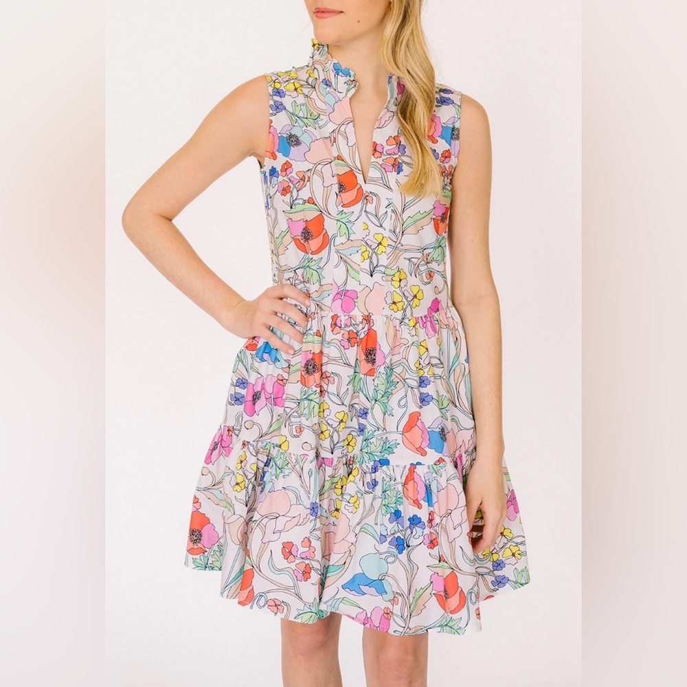 Oliphant Yoke Dress in Zinnia